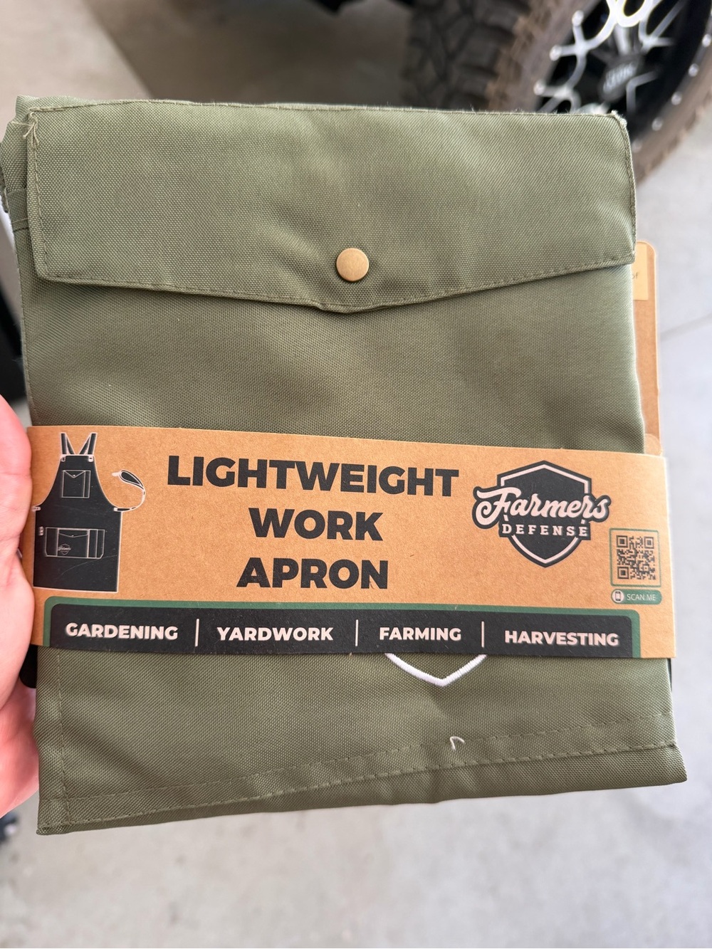 Farmer's Defense Lightweight Work Apron - Olive Green